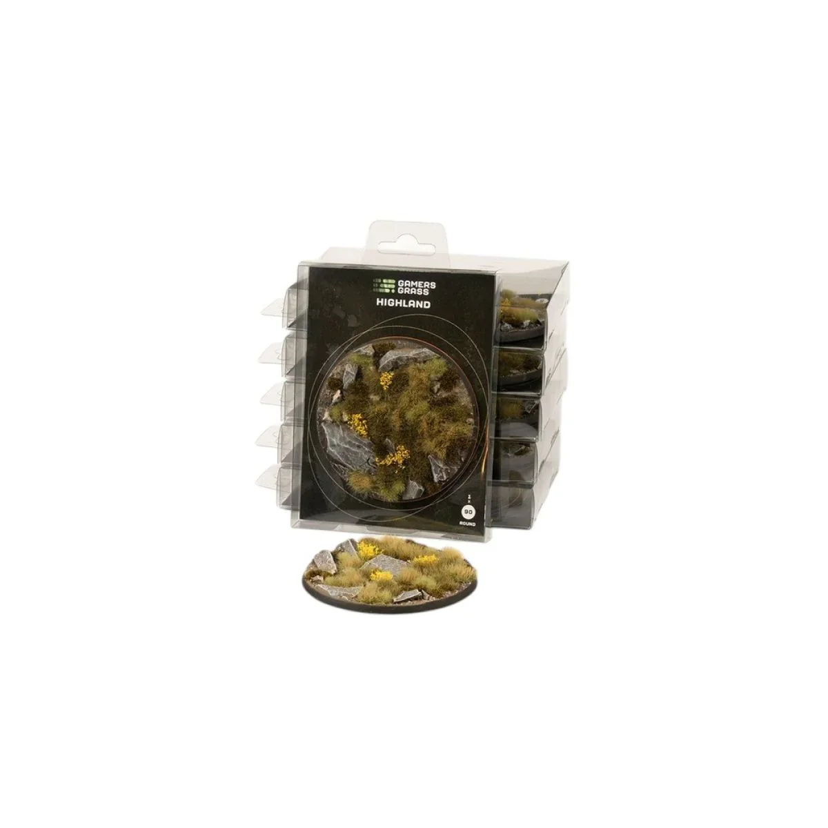 Gamers Grass - Battle Ready Bases - Highland - Round 90mm (x1)