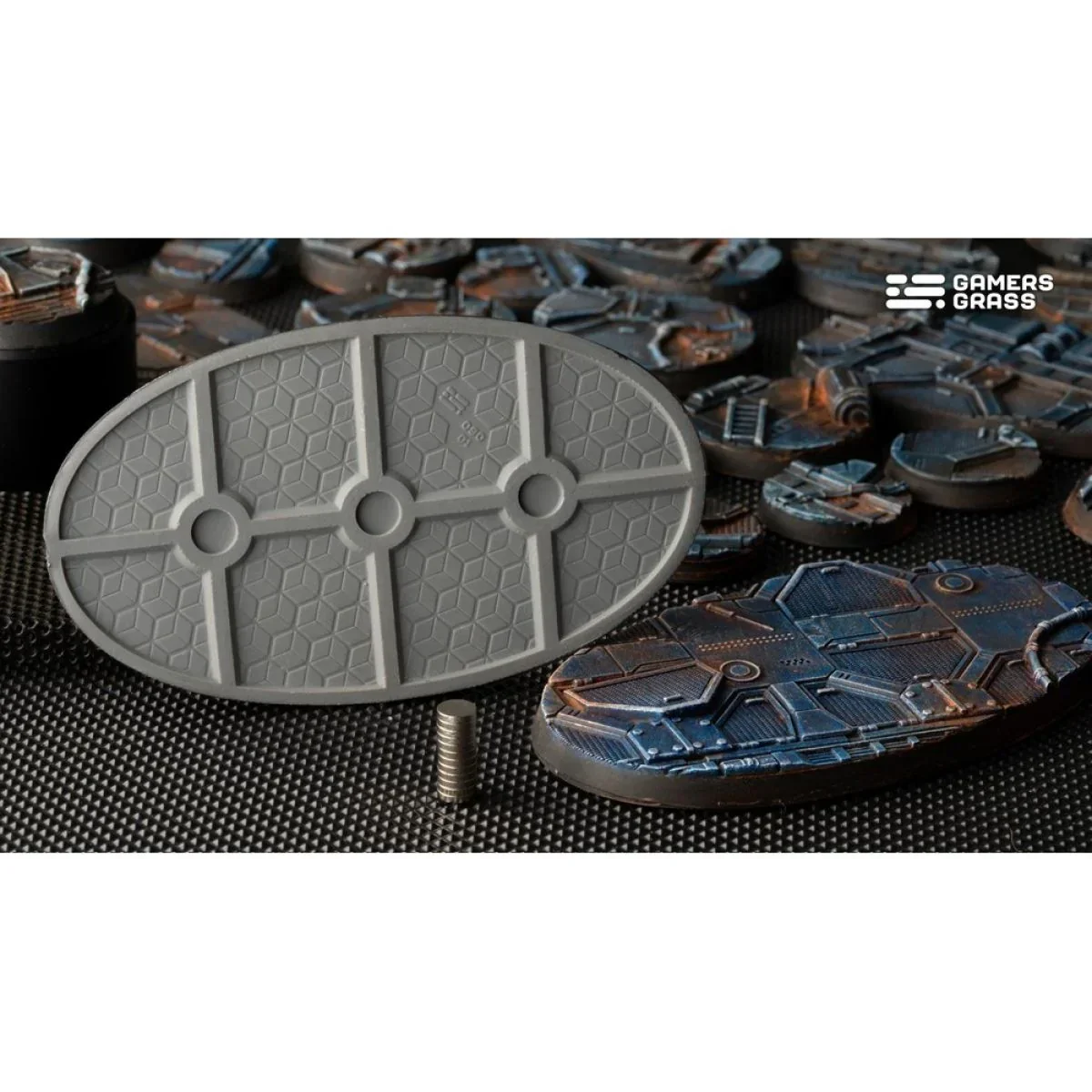 Gamers Grass - Battle Ready Bases - Spaceship Corridor - Oval 90mm (x2) - Image 3