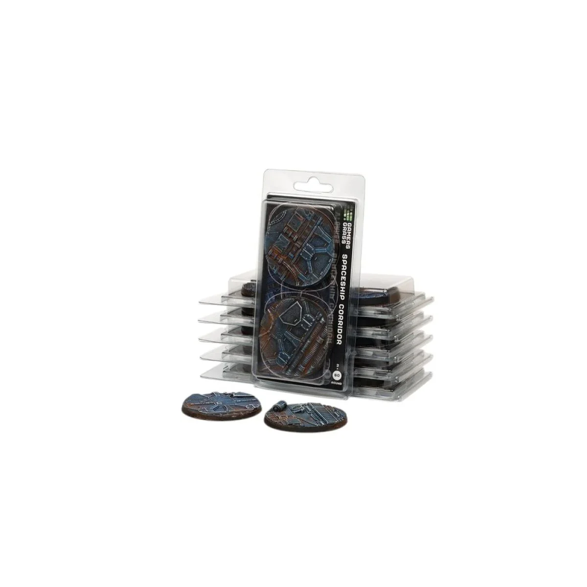 Gamers Grass - Battle Ready Bases - Spaceship Corridor - Round 60mm (x2)