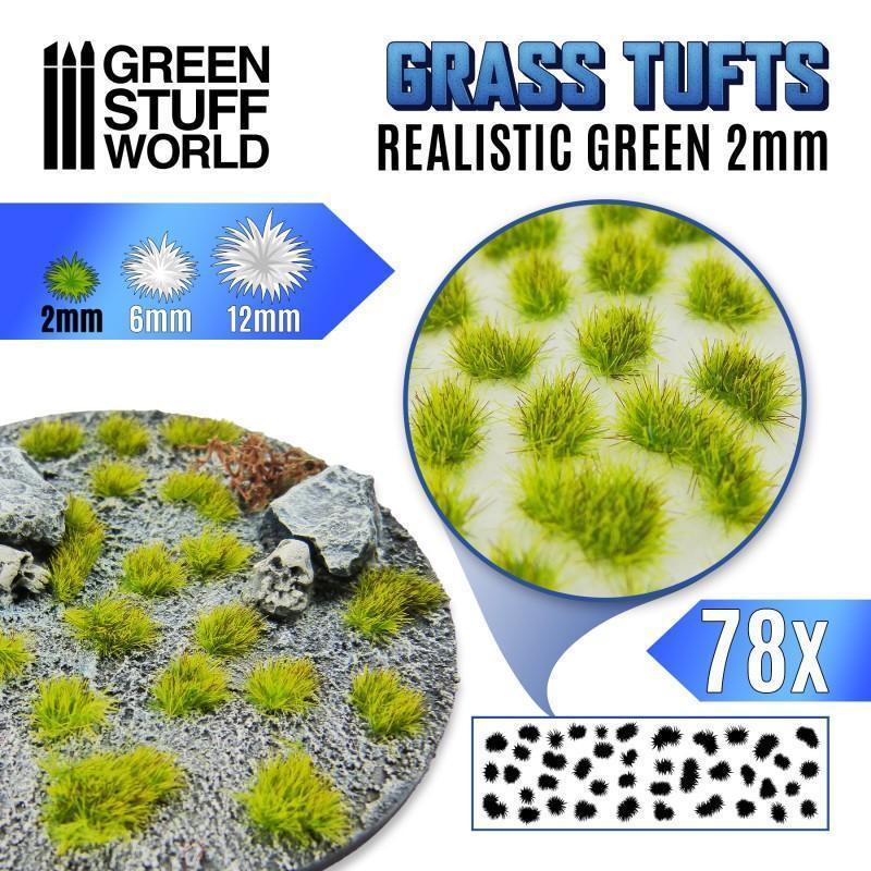 GREEN STUFF WORLD Grass Tufts - 2mm Self-Adhesive Realistic