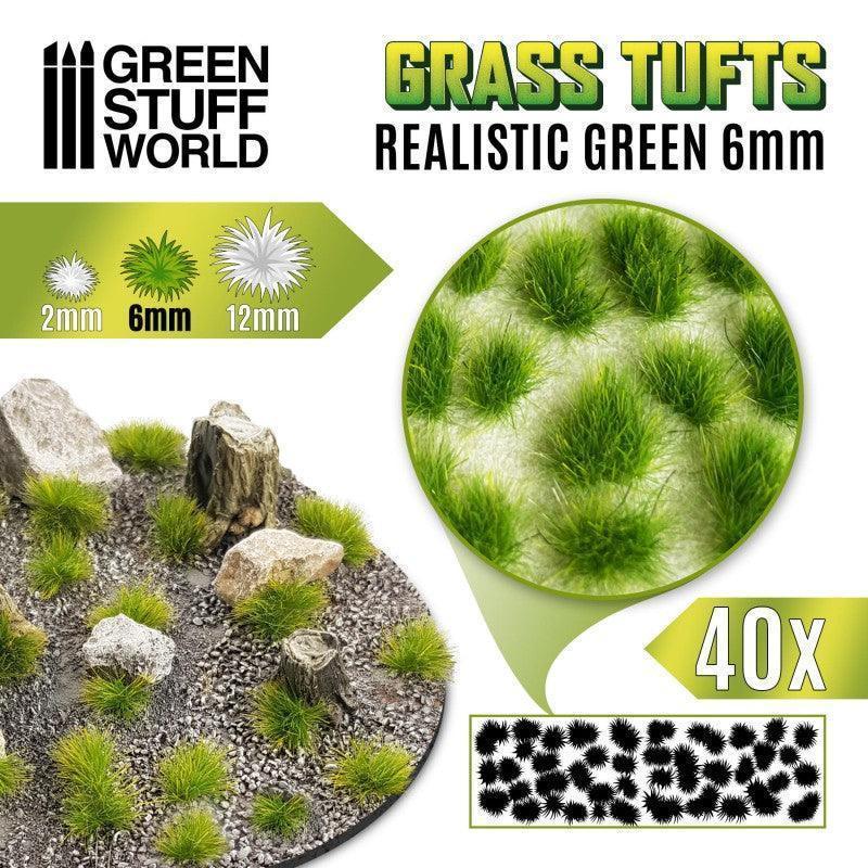 GREEN STUFF WORLD Grass Tufts 6mm Self-Adhesive - Realistic