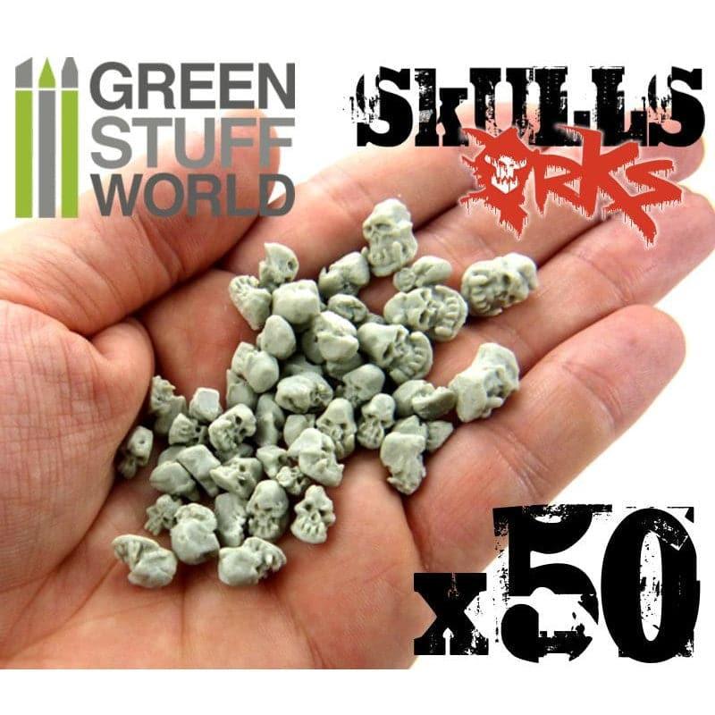 GREEN STUFF WORLD 50x Resin ORK Skulls - Image 2