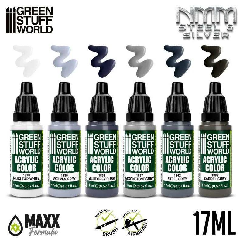 GREEN STUFF WORLD Paint Set - NMM Steel and Silver - Image 3