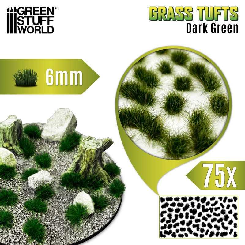 GREEN STUFF WORLD Static Grass Tufts 6 mm - Dark Green - Image 2