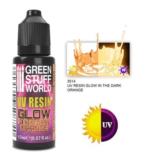 GREEN STUFF WORLD UV Resin 17ml - Orange - Glow in the Dark