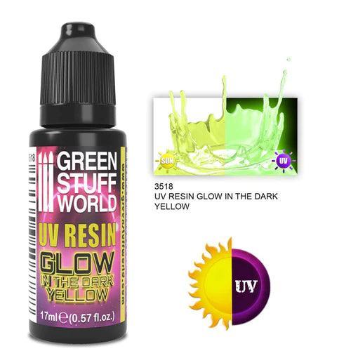 GREEN STUFF WORLD UV Resin 17ml - Yellow - Glow In The Dark