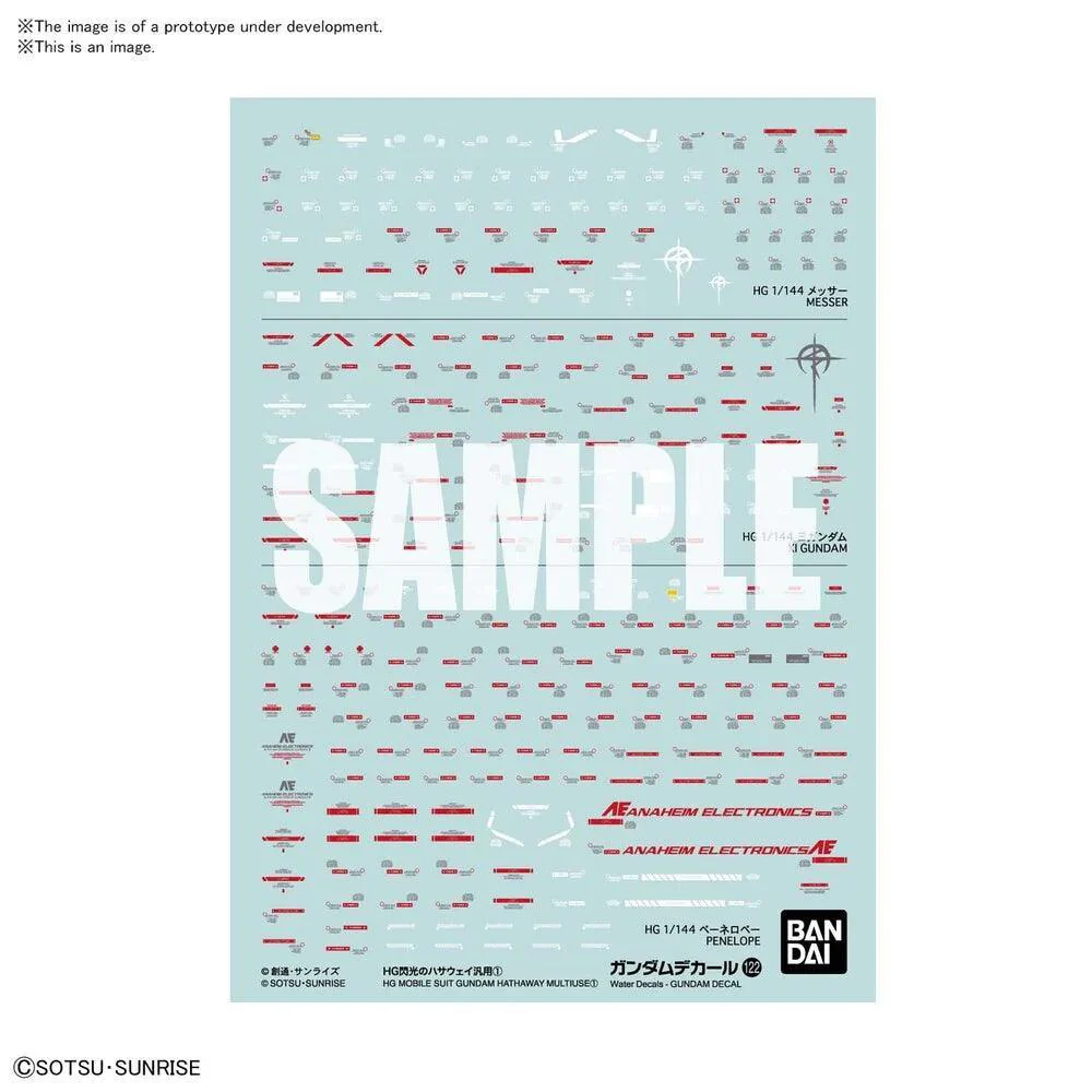 GUNDAM DECAL 122 MOBILE SUIT GUNDAM HATHAWAY MULTIUSE 1