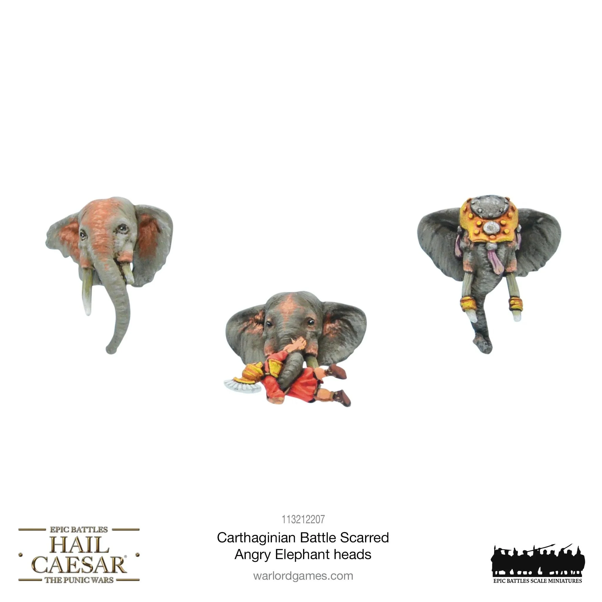 Hail Caesar Epic Battles: Carthaginian Battle Scarred Elephant heads