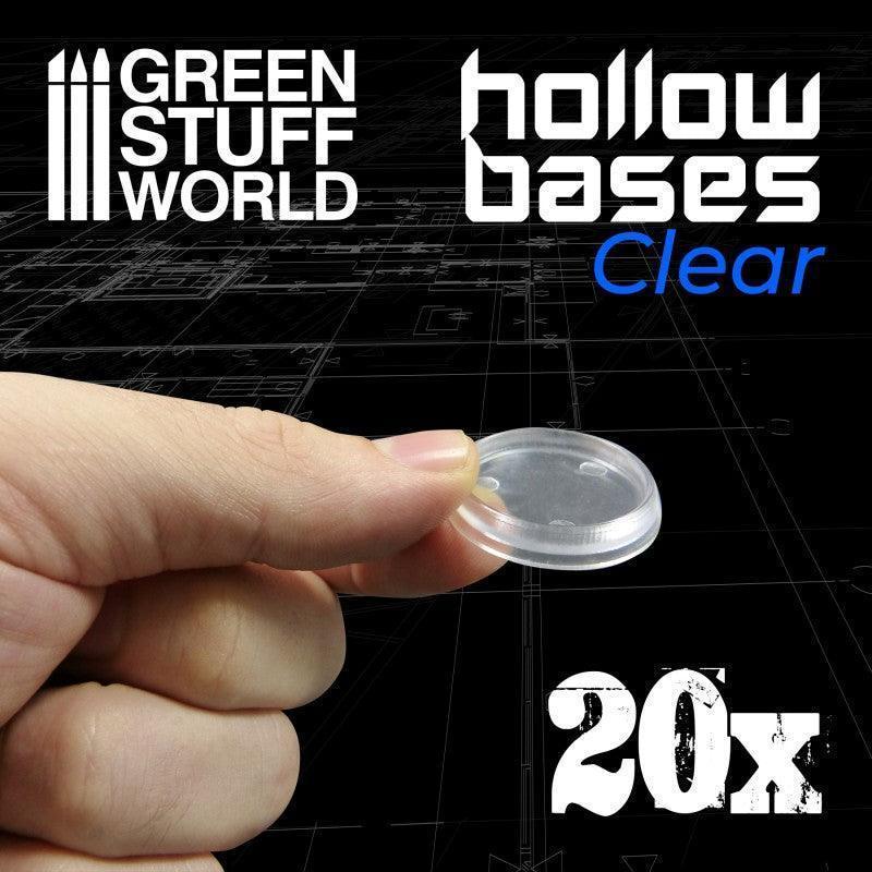 GREEN STUFF WORLD Hollow Plastic Bases - TRANSPARENT 32mm - Image 2