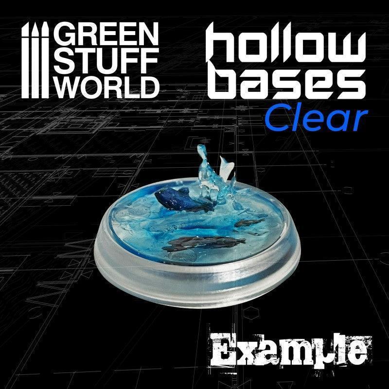 GREEN STUFF WORLD Hollow Plastic Bases - TRANSPARENT 32mm - Image 3
