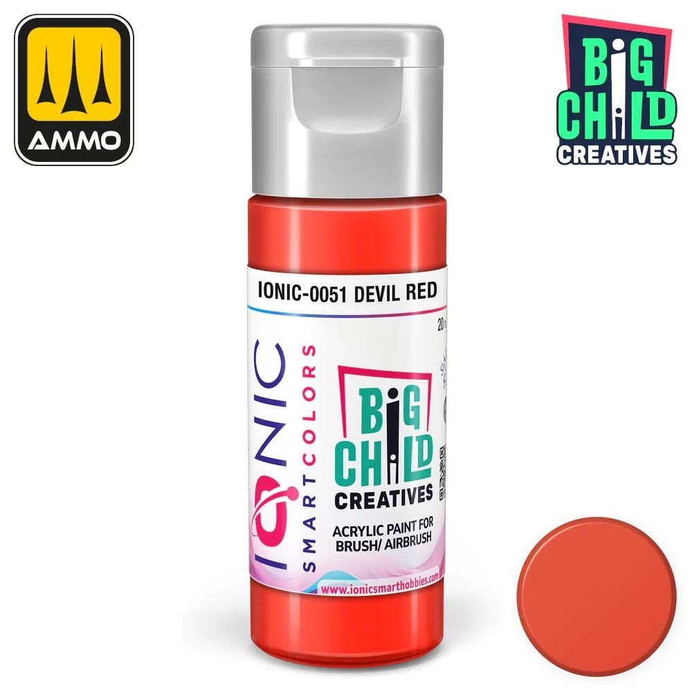 Ionic - Acrylic Paints - Devil Red 20ml