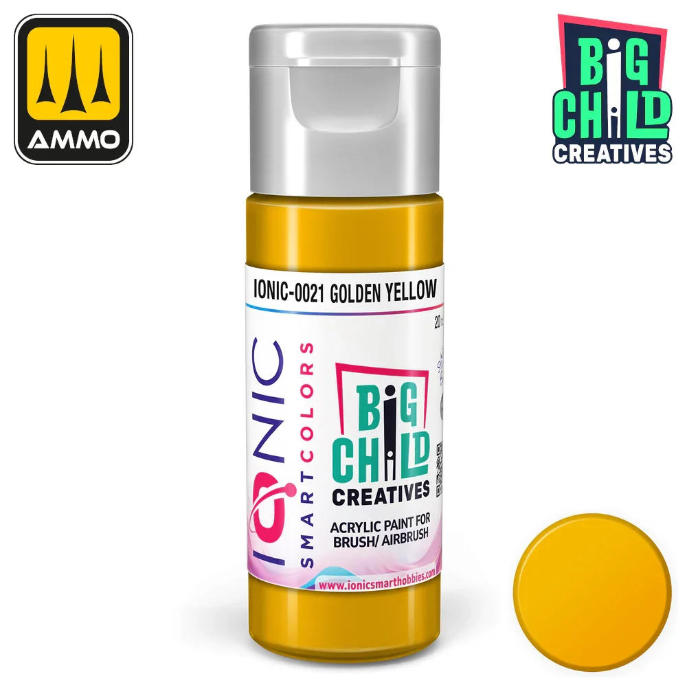 Ionic - Acrylic Paints - Golden Yellow 20ml