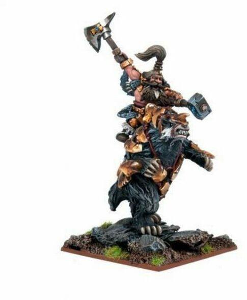 Kings of War: DWARF BERSERKER LORD ON BROCK
