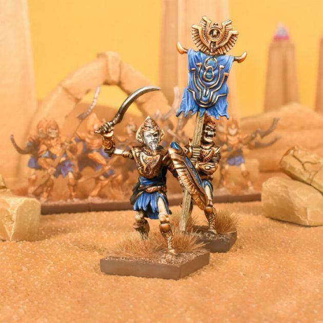 Kings of War: Empire of Dust Revenant Champion/Army Standard Bearer