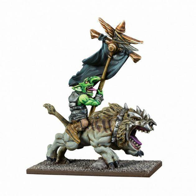 Kings of War: Goblin Flaggit on Mawbeast