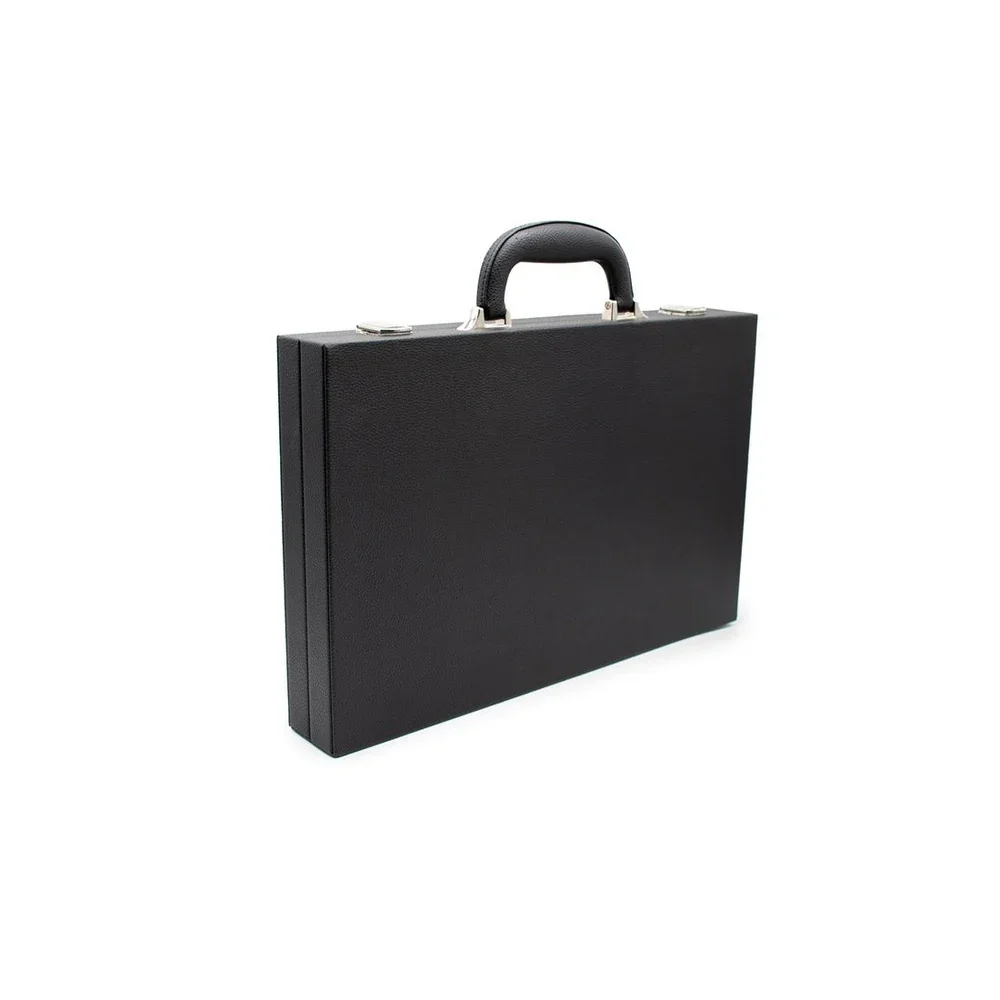 LPG Classics Leather Backgammon Set - Black - Image 4