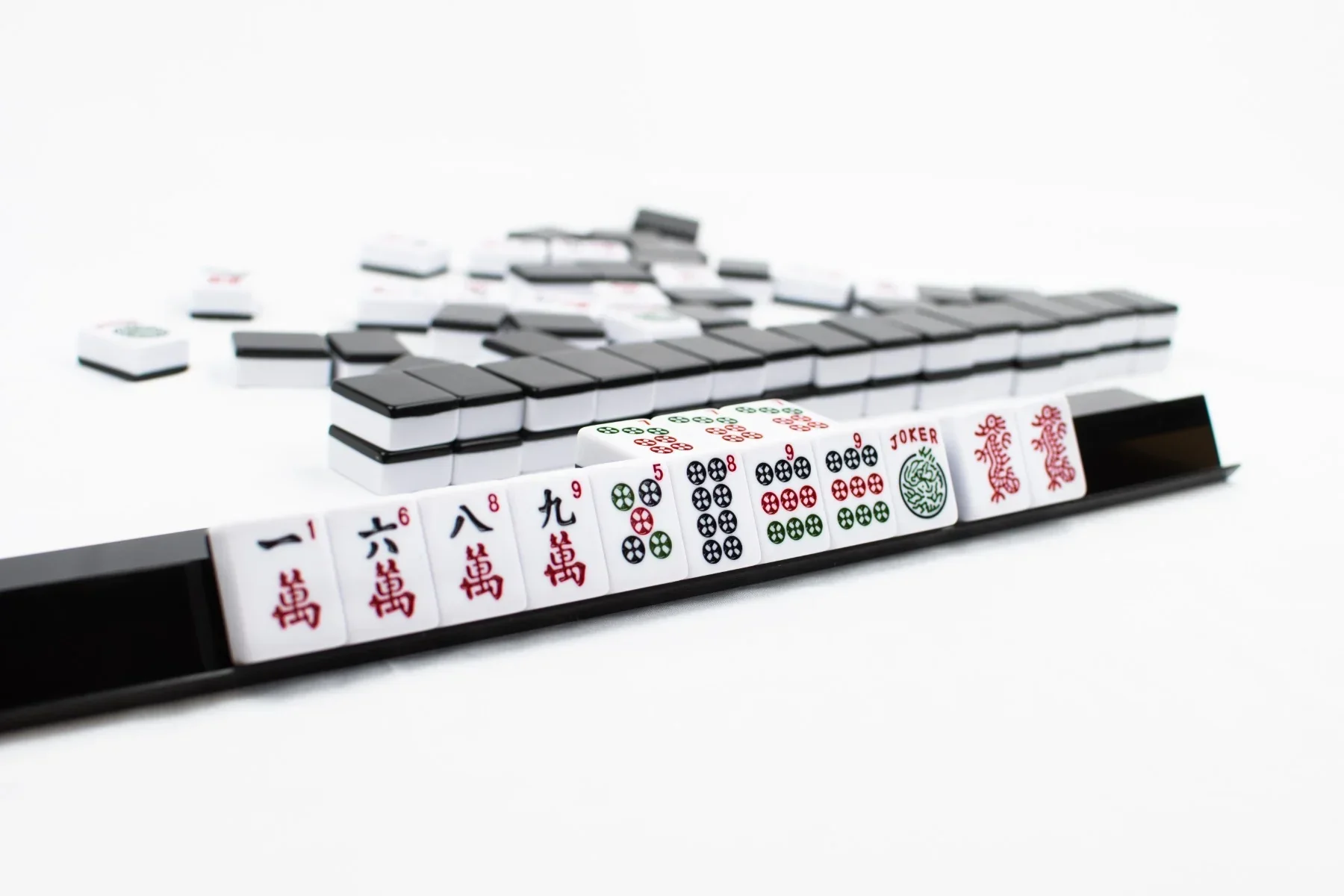 LPG Classics Mahjong Case - American Set w/ Black Tiles and Racks - Image 4