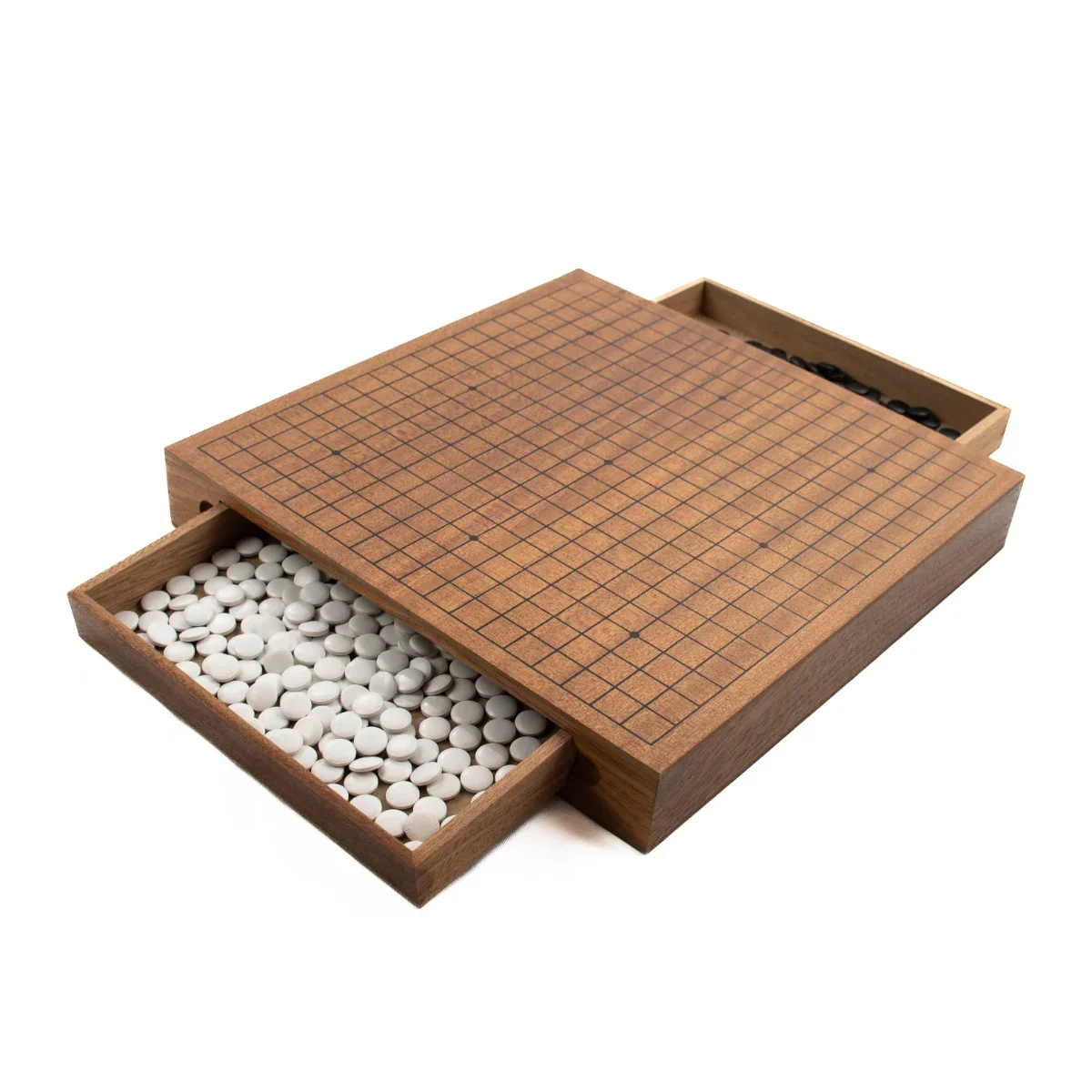LPG Classics Wooden Weiqi / Go Set - 30 cm Board with Drawers - Image 4