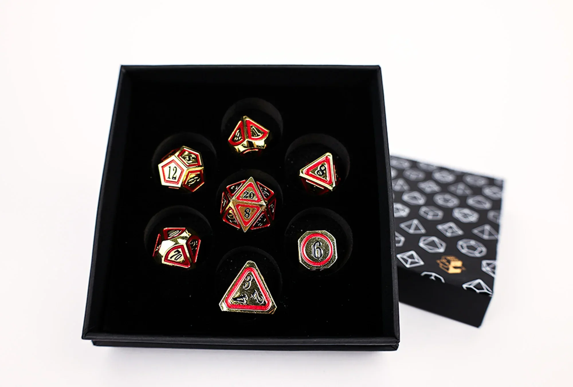 LPG Dice RPG Set Concentric Black/Red/Gold - Image 2