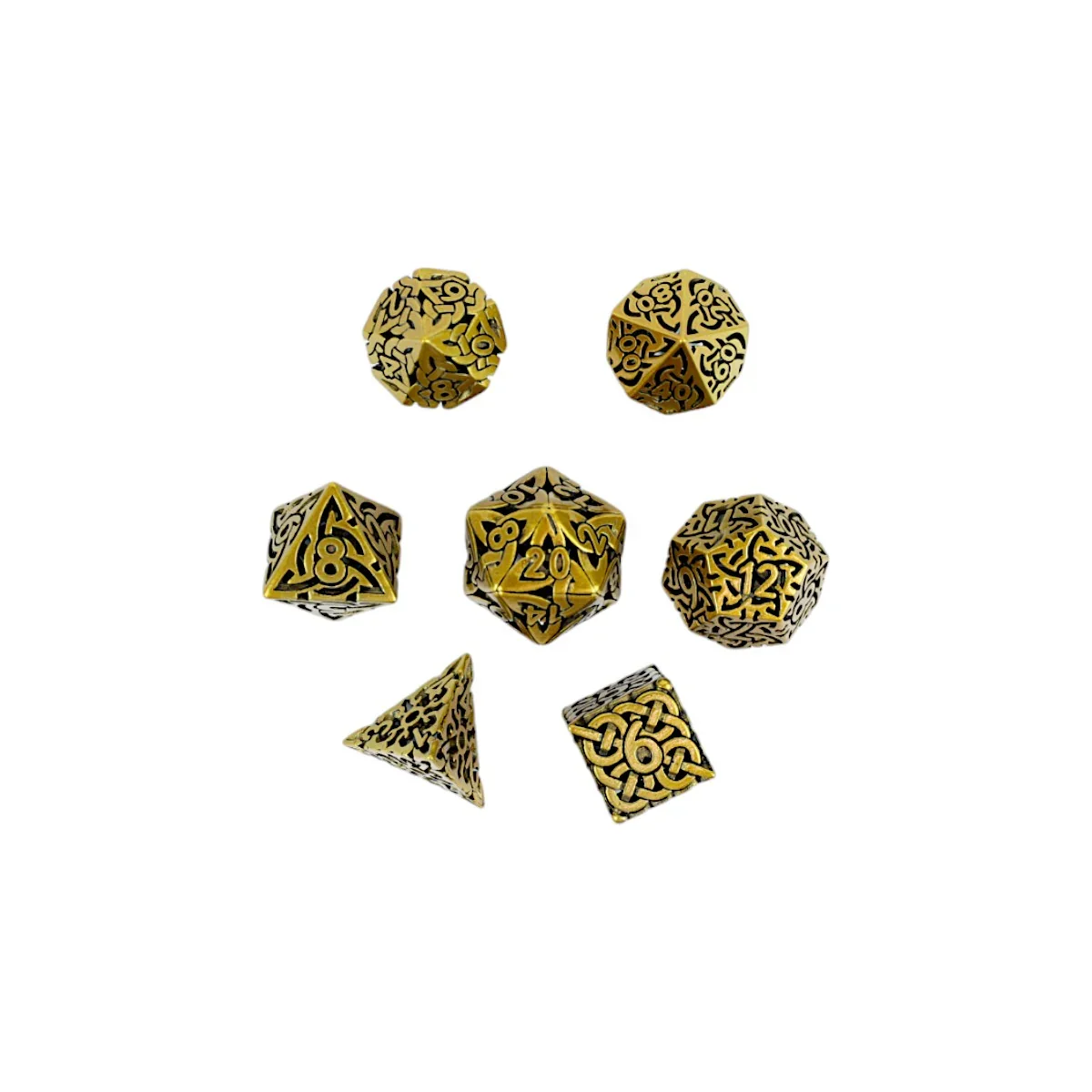 LPG Dice RPG Set Hollow Celtic - Ancient Bronze - Image 2