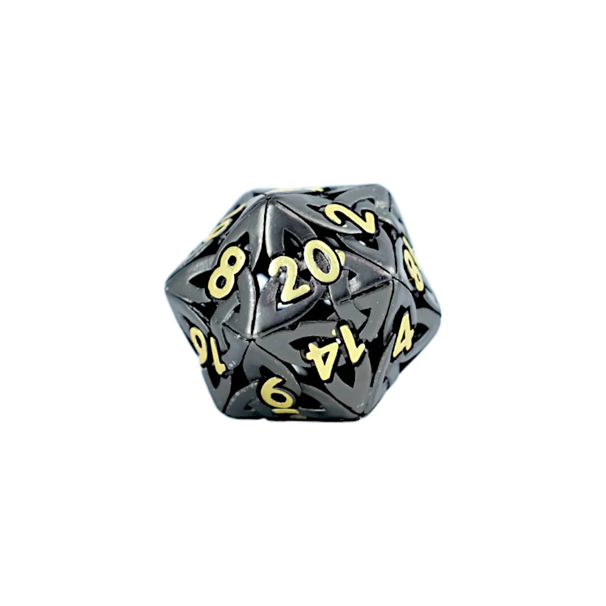 LPG Dice RPG Set Hollow Celtic - Black and Gold - Image 3