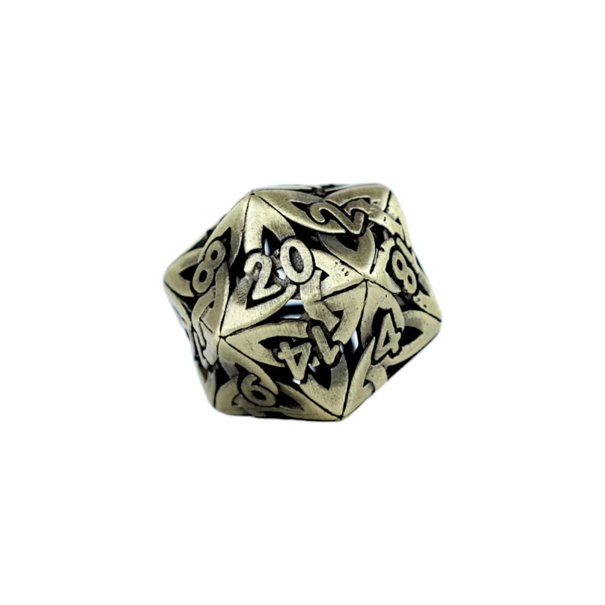 LPG Dice RPG Set Hollow Celtic - Tarnished Gold - Image 3