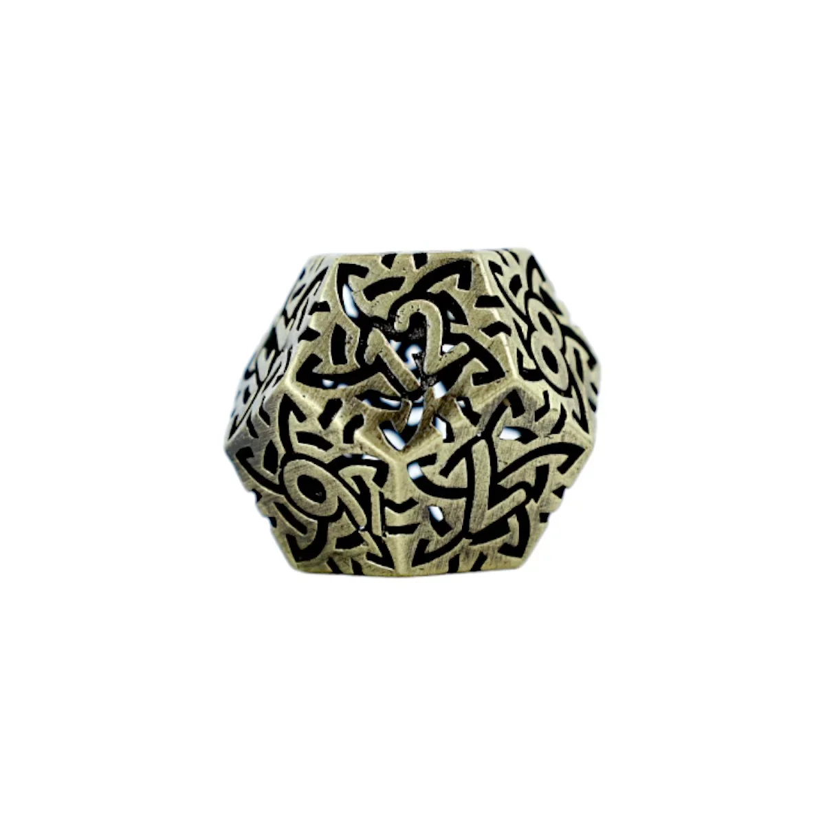 LPG Dice RPG Set Hollow Celtic - Tarnished Gold - Image 4