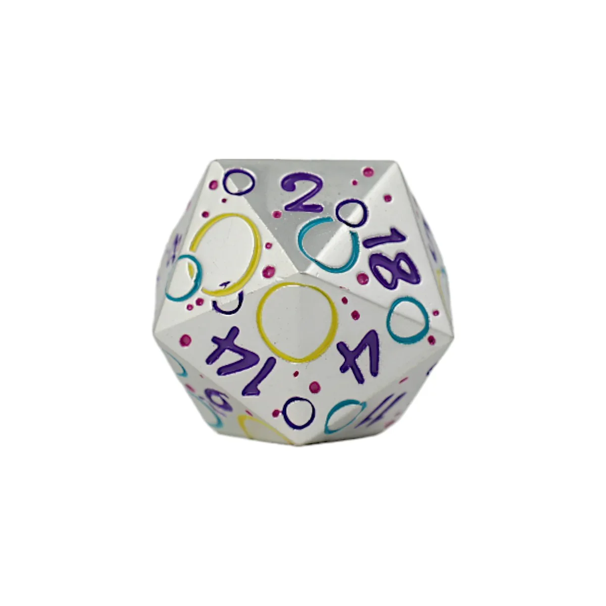 LPG Dice RPG Set Inscripted Bubbles Pastel White - Image 3