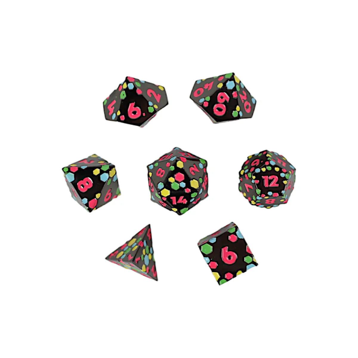 LPG Dice RPG Set Inscripted Hex Neon - Image 2
