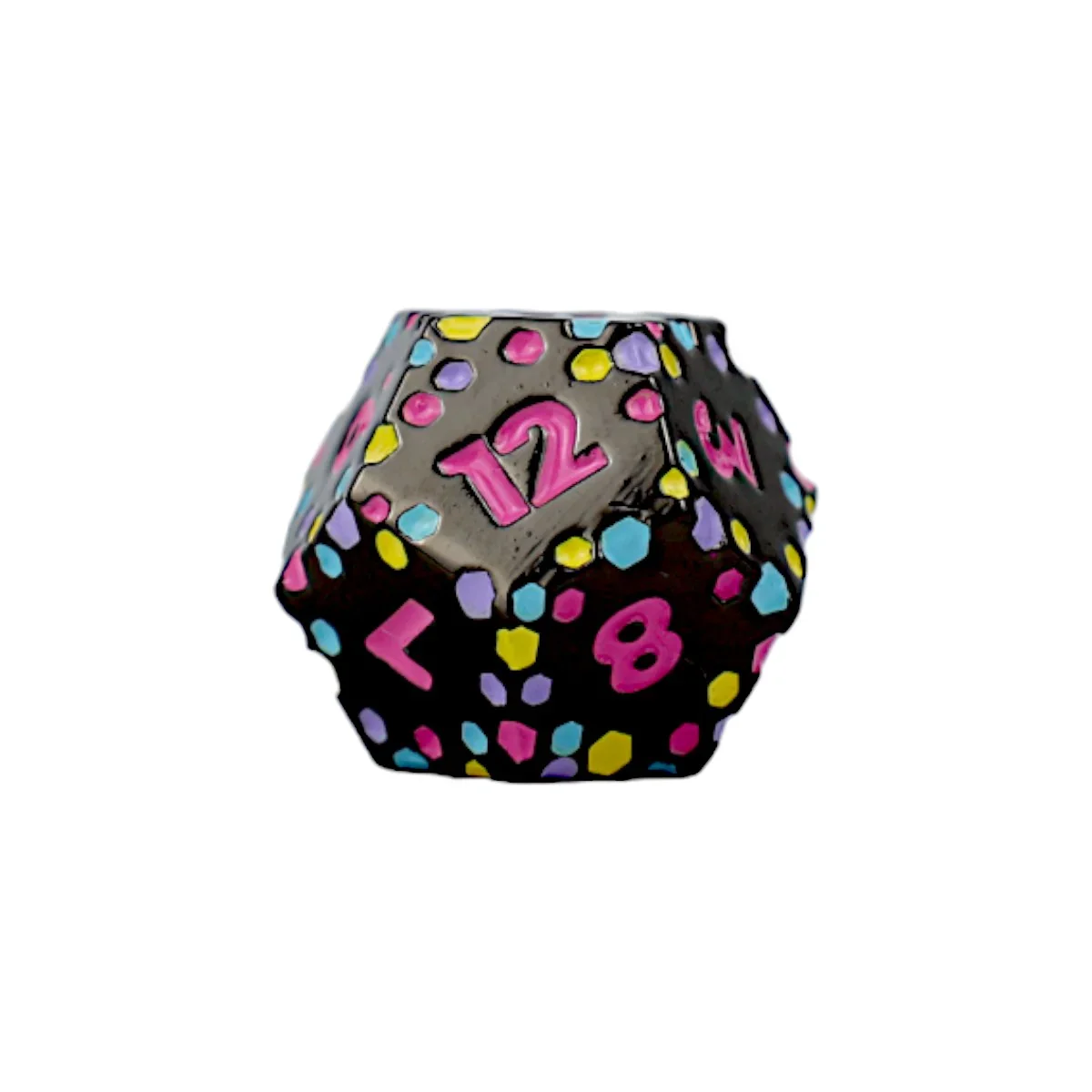 LPG Dice RPG Set Inscripted Hex Pastel Black - Image 3
