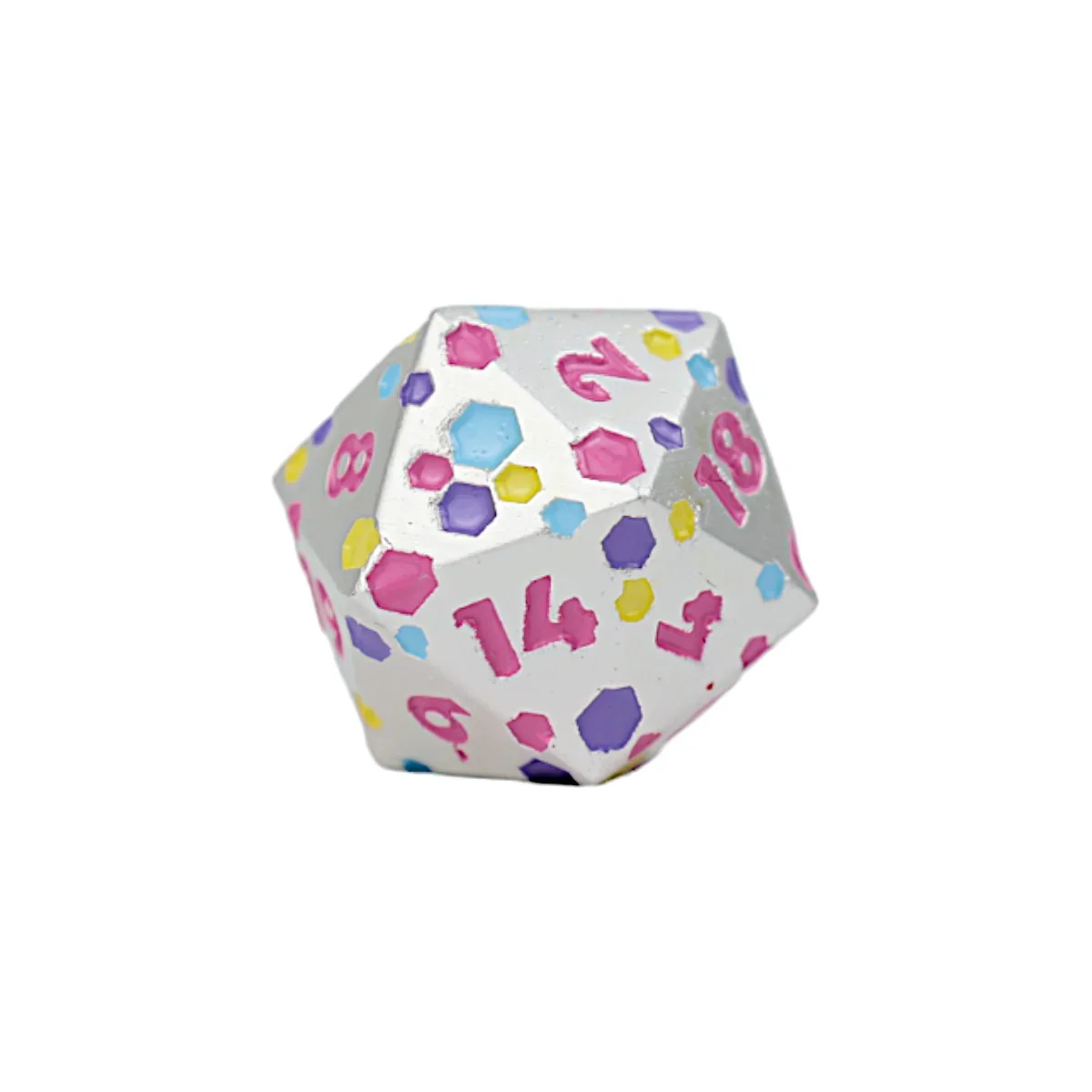 LPG Dice RPG Set Inscripted Hex Pastel White - Image 3