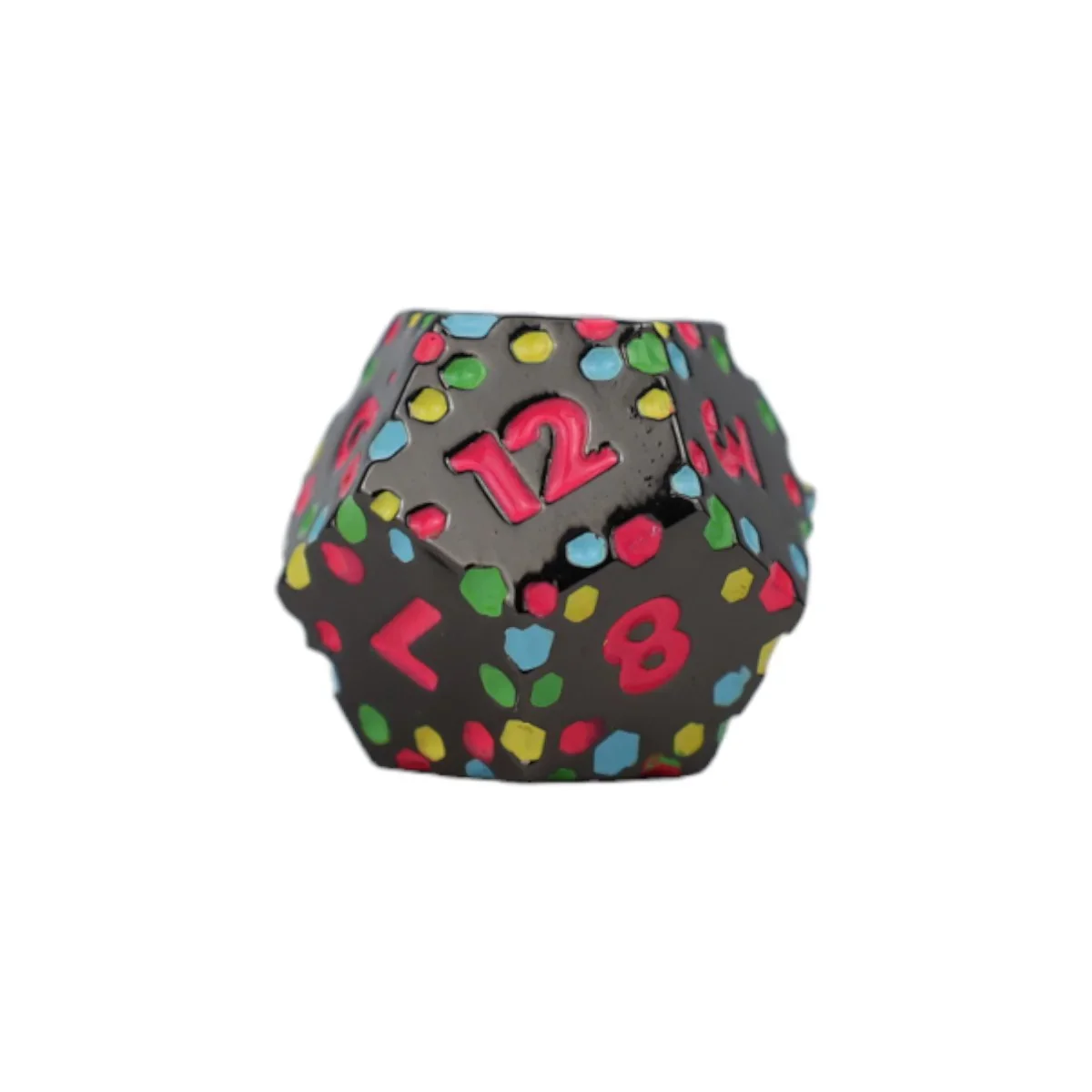 LPG Dice RPG Set Inscripted Hex Rainbow Black - Image 4