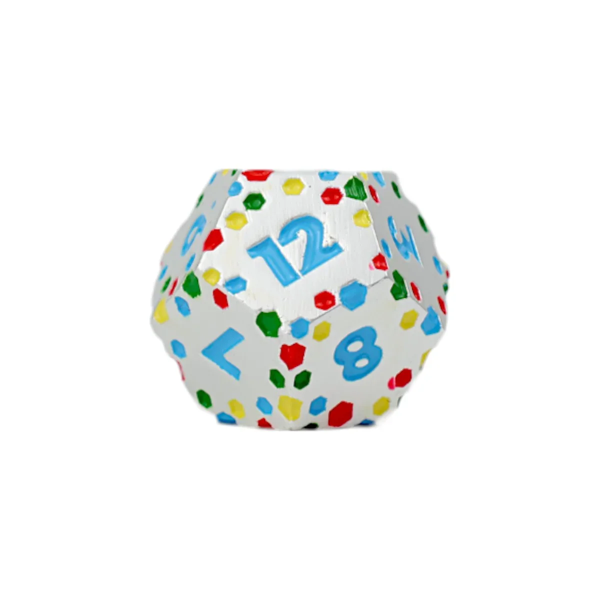 LPG Dice RPG Set Inscripted Hex Rainbow White - Image 4