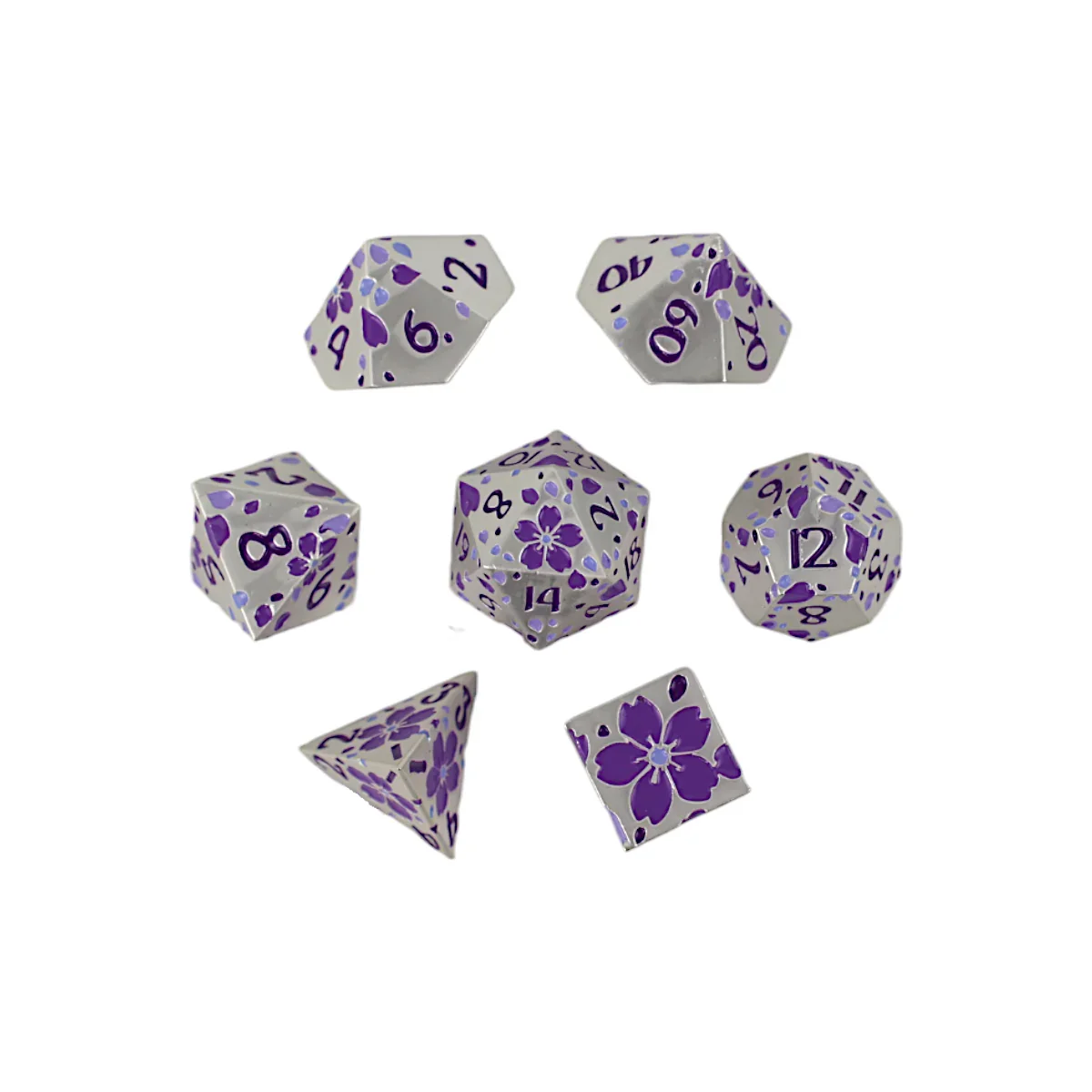 LPG Dice RPG Set Inscripted Sakura Purple - Image 2