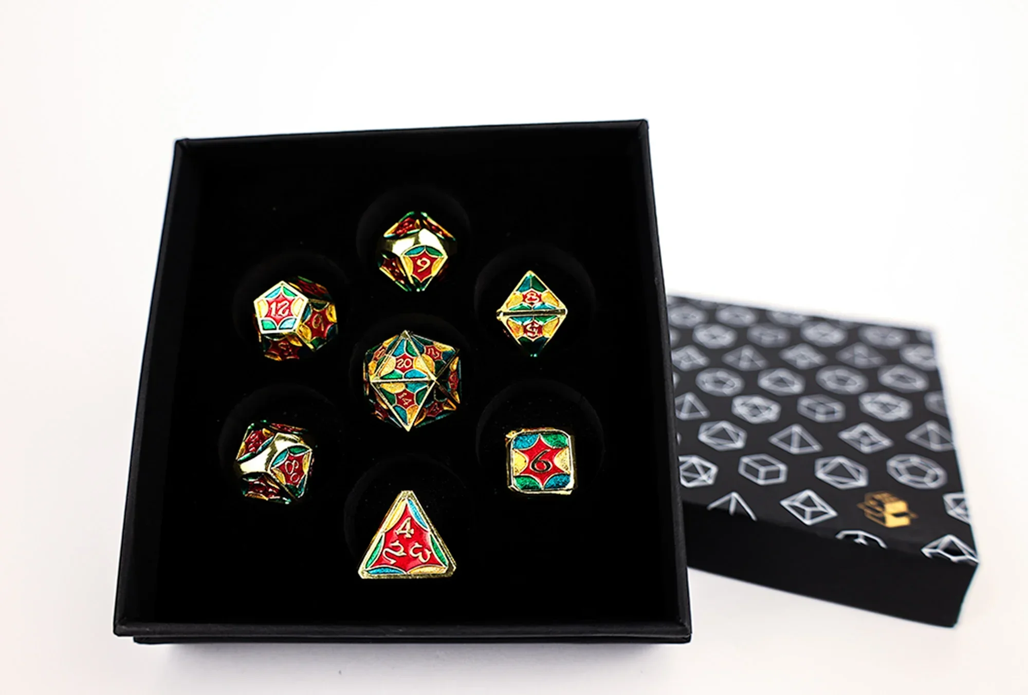 LPG Dice RPG Set Leadlight 4 Colour/Gold - Image 2