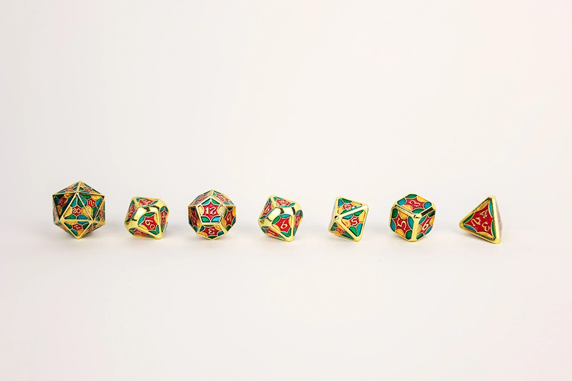 LPG Dice RPG Set Leadlight 4 Colour/Gold - Image 4