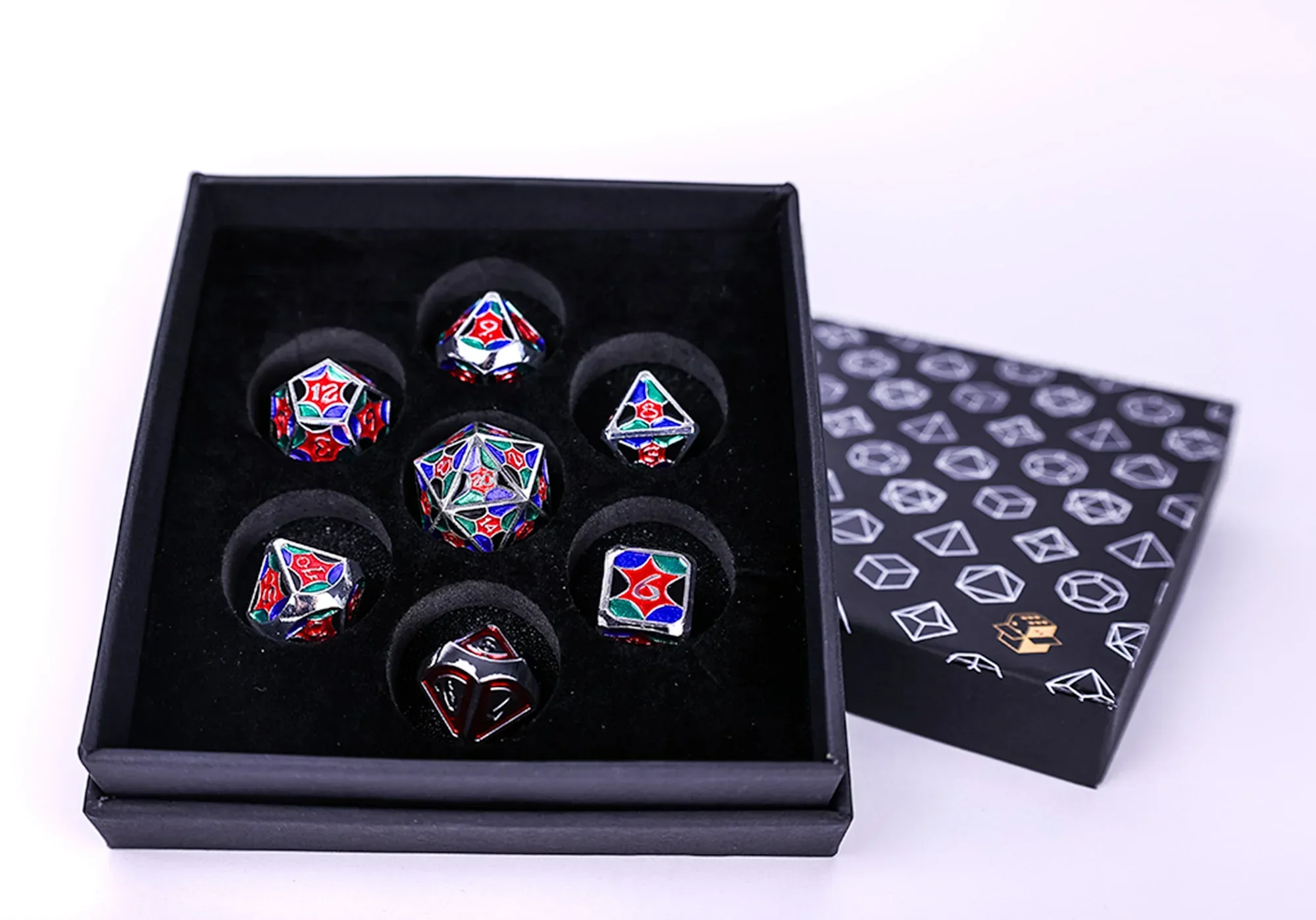 LPG Dice RPG Set Leadlight 4 Colour/Silver - Image 2