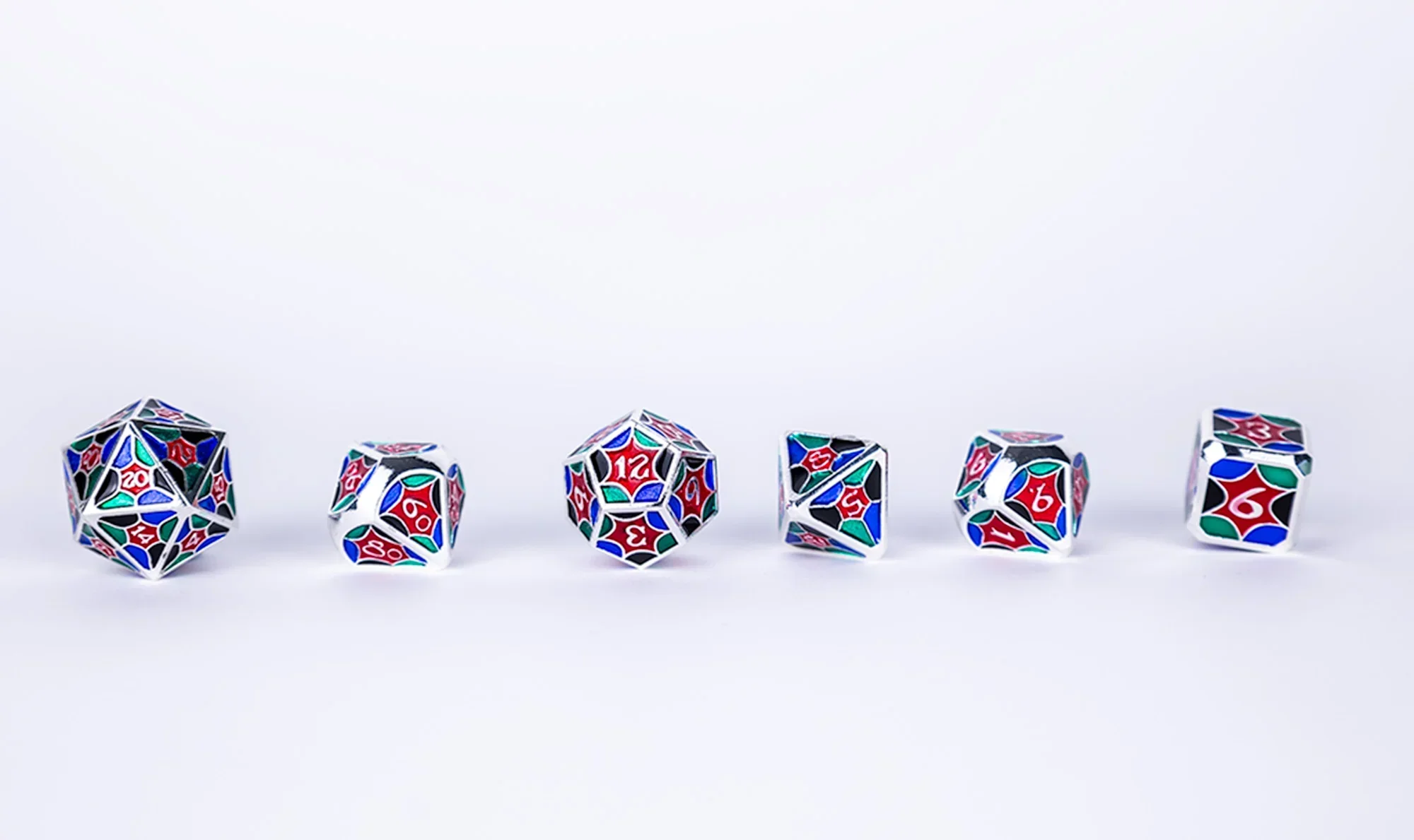 LPG Dice RPG Set Leadlight 4 Colour/Silver - Image 4