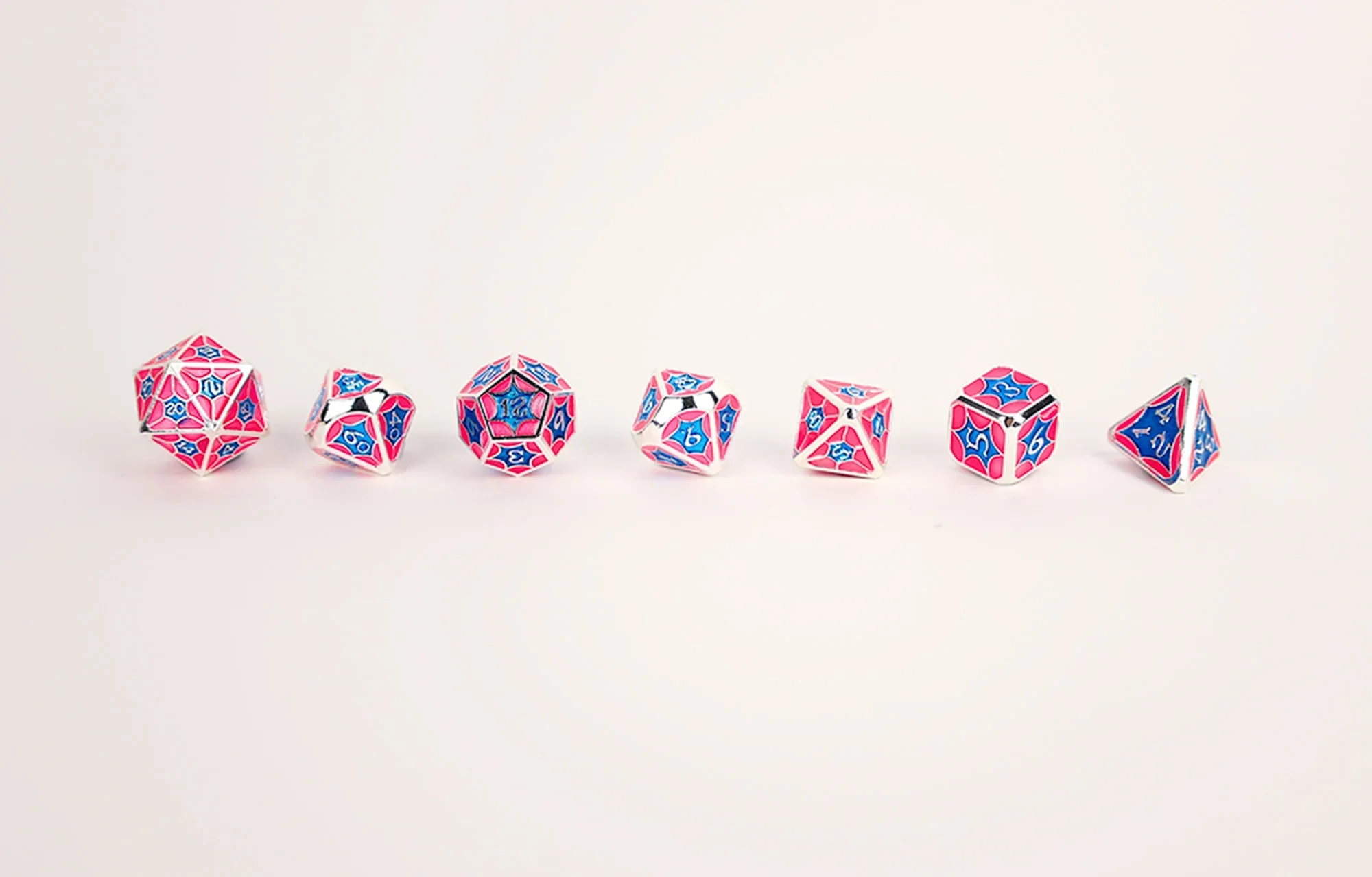 LPG Dice RPG Set Leadlight Blue/Pink/Silver - Image 3