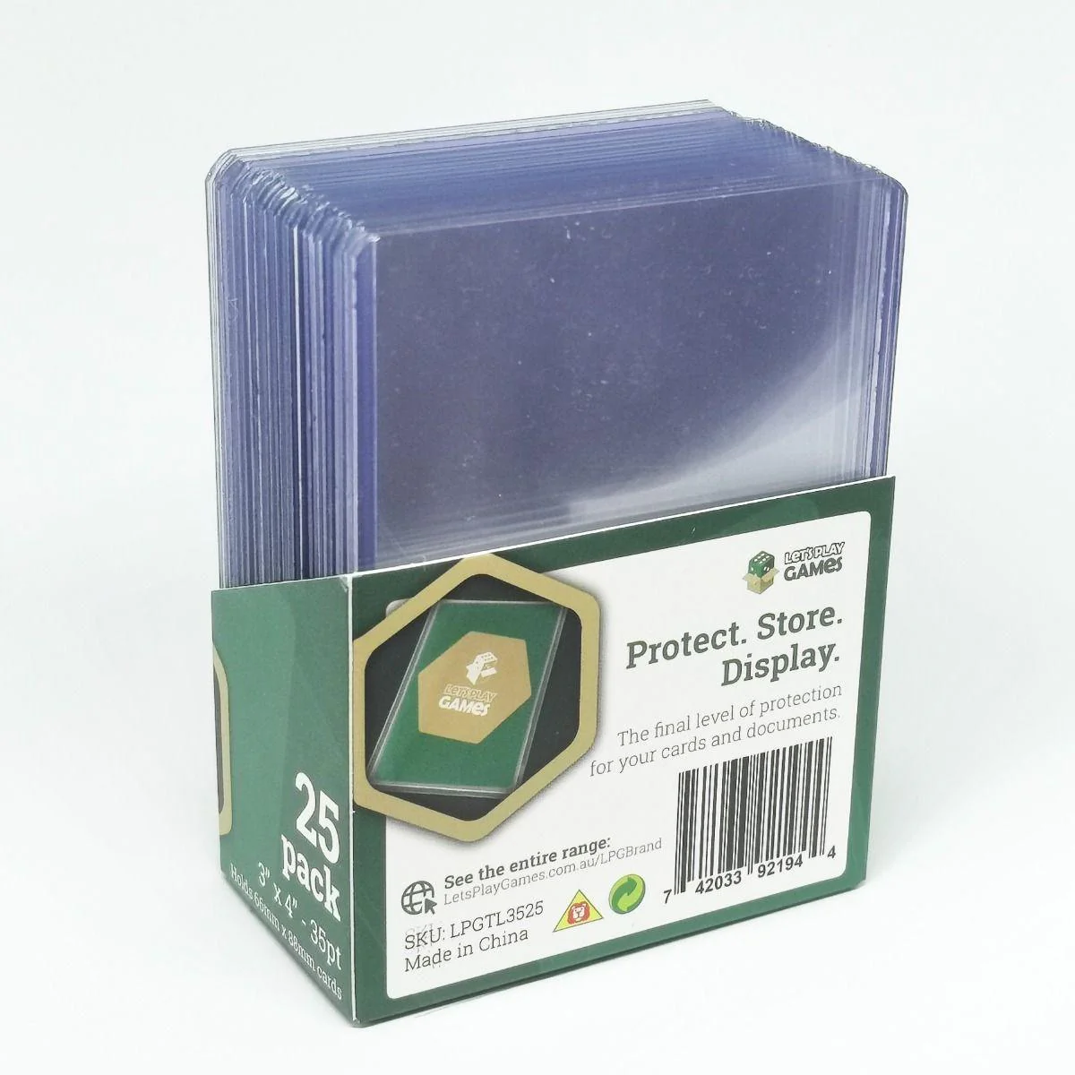 LPG Top Loaded Card Protector 3"x4" 35pt (25) - Image 2