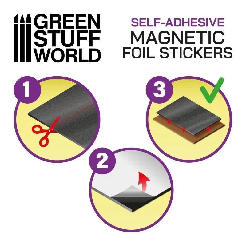 GREEN STUFF WORLD Magnetic Sheet Combo - Self Adhesive - Image 2