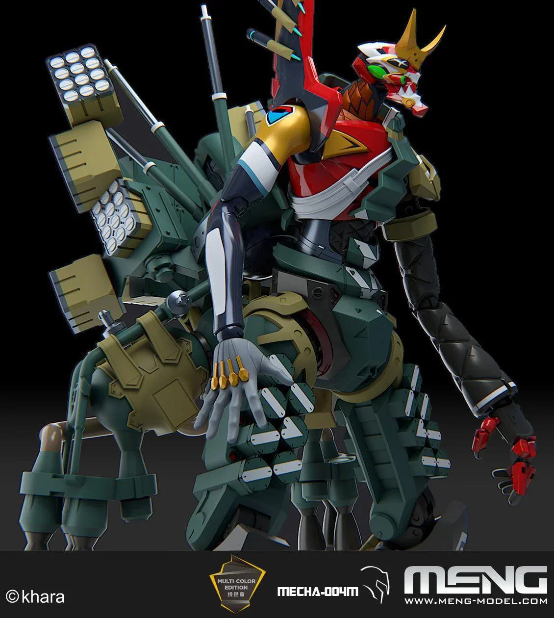 Meng Evangelion Unit-02 New Alpha (Multi-colour Edition) Plastic Model Kit - Image 5