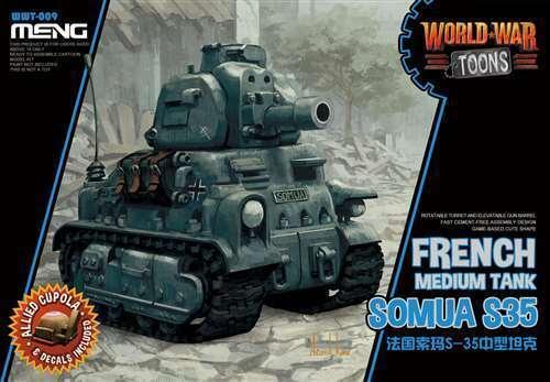 Meng French Medium Tank Somua S-35 (Cartoon Model) Plastic Model Kit