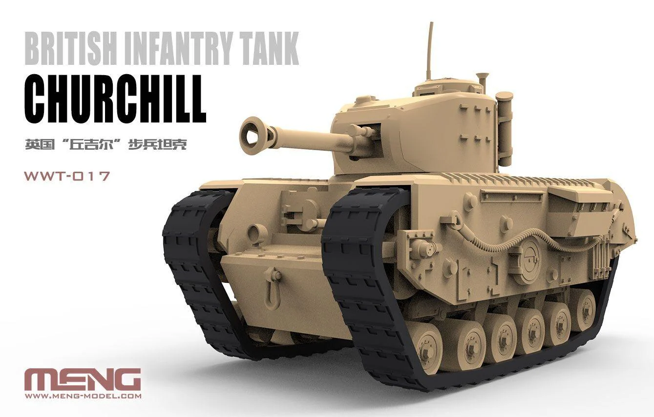 Meng World War Toons Churchill British Infantry Tank Plastic Model Kit - Image 2