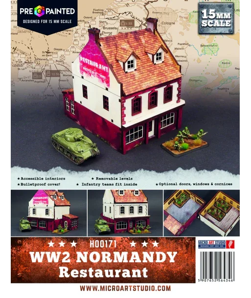 Micro Art Studio - WW2 Normandy Restaurant (Pre-painted 15mm)