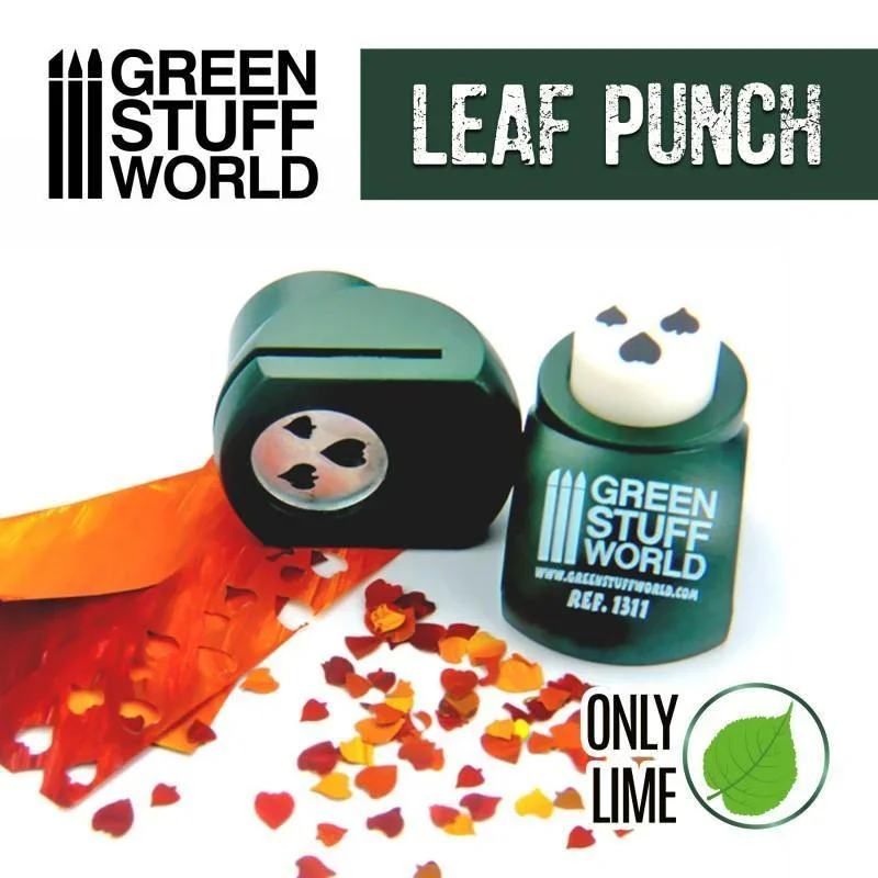 GREEN STUFF WORLD Miniature Leaf Punch - Dark Green