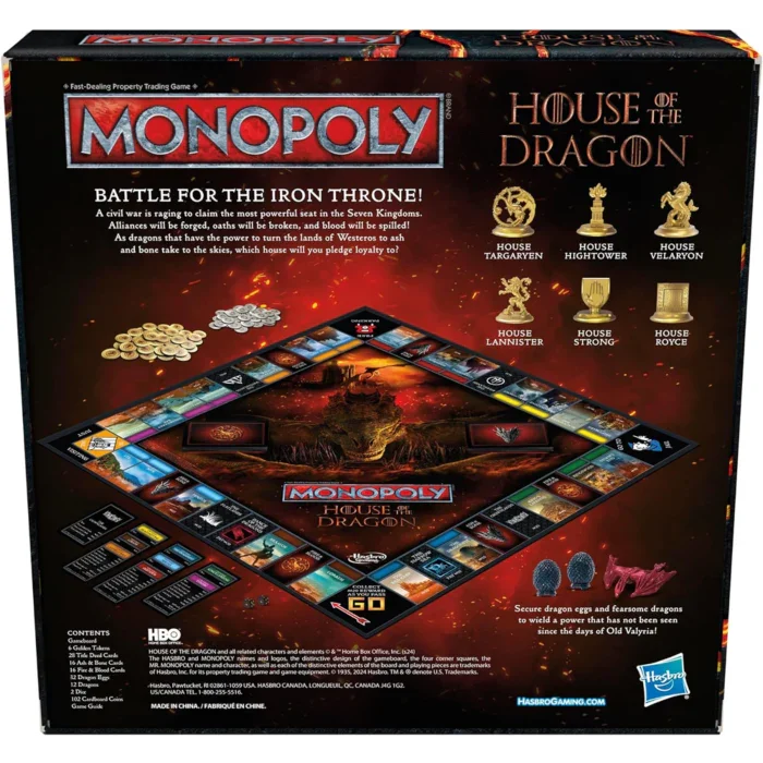 Monopoly - Game of Thrones: House of the Dragon Edition Board Game - Image 5