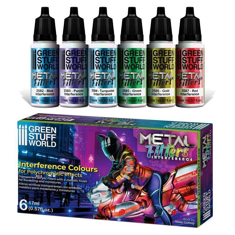 GREEN STUFF WORLD Paint Set Metal Filters - Interference Colours