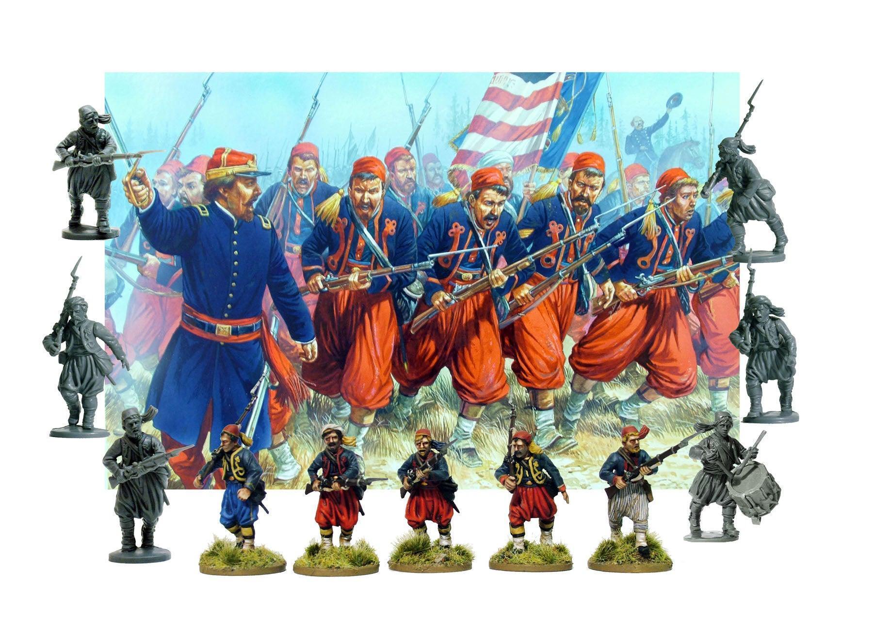 Perry Miniatures - Plastic American Civil War Zouaves 1861-65 - Image 7
