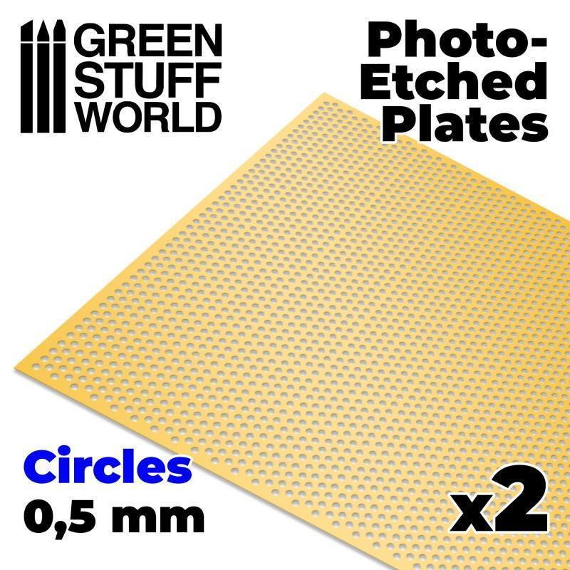 GREEN STUFF WORLD Photo-etched Plates - Circles - Size S (2 pcs)